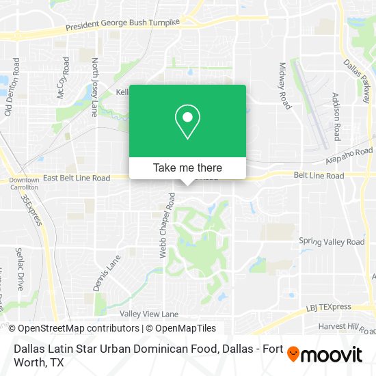 Dallas Latin Star Urban Dominican Food map