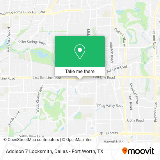 Addison 7 Locksmith map