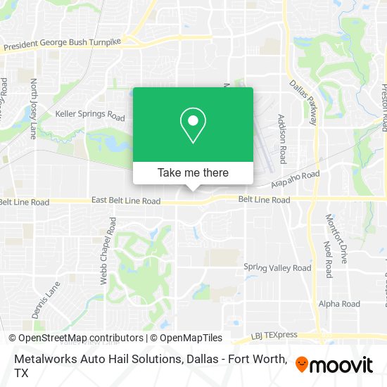Metalworks Auto Hail Solutions map