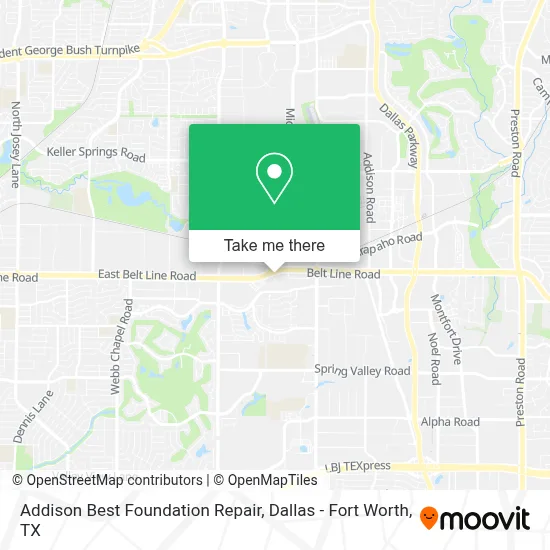 Addison Best Foundation Repair map