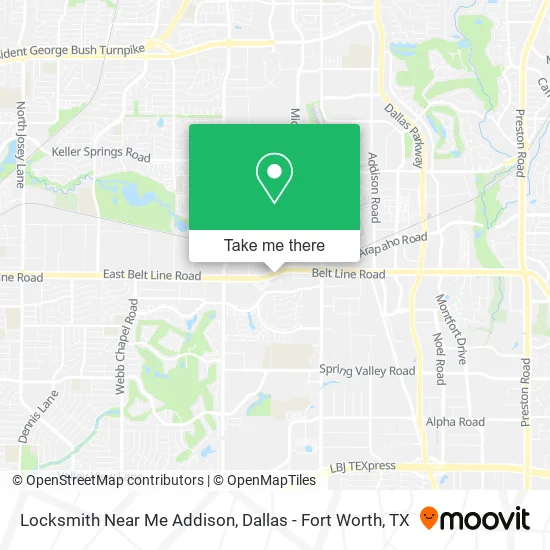 Locksmith Near Me Addison map