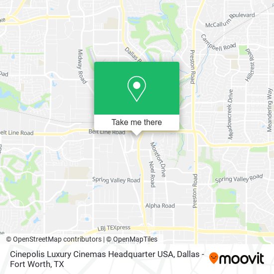 Mapa de Cinepolis Luxury Cinemas Headquarter USA