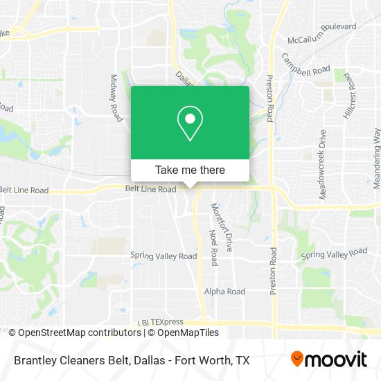 Brantley Cleaners Belt map