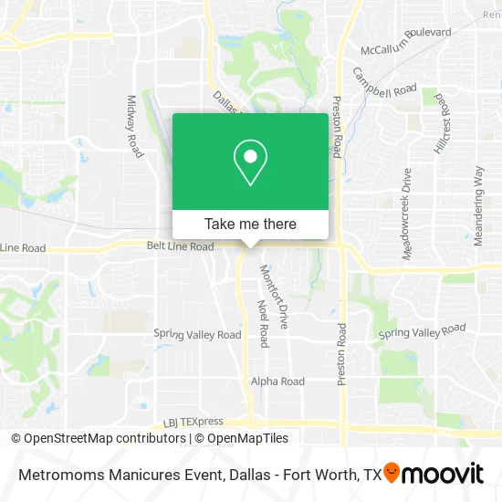 Metromoms Manicures Event map