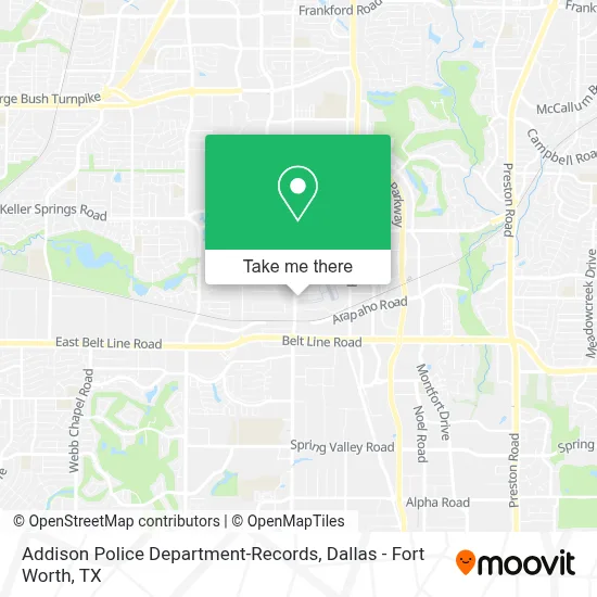 Addison Police Department-Records map
