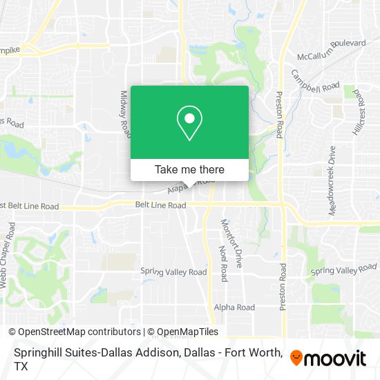 Springhill Suites-Dallas Addison map