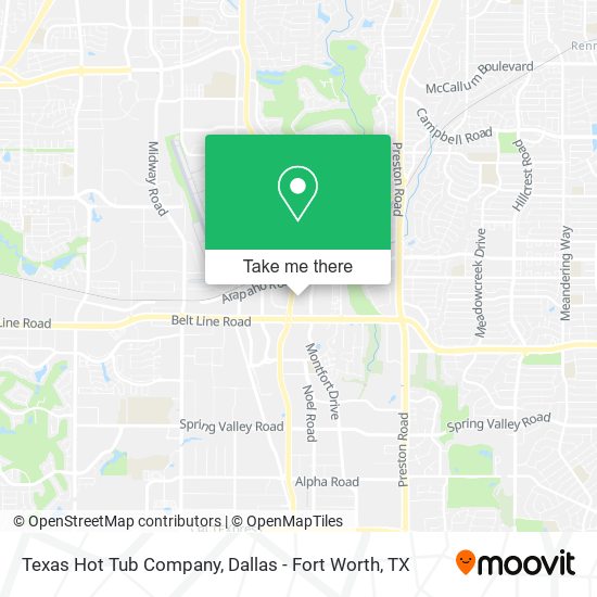 Mapa de Texas Hot Tub Company