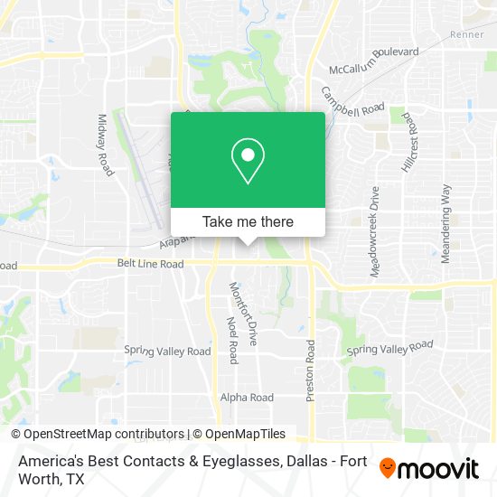 America's Best Contacts & Eyeglasses map