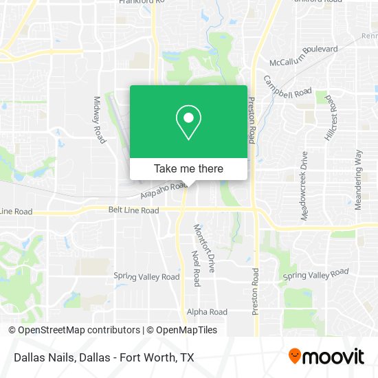 Dallas Nails map