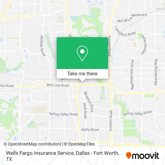 Wells Fargo Insurance Service map