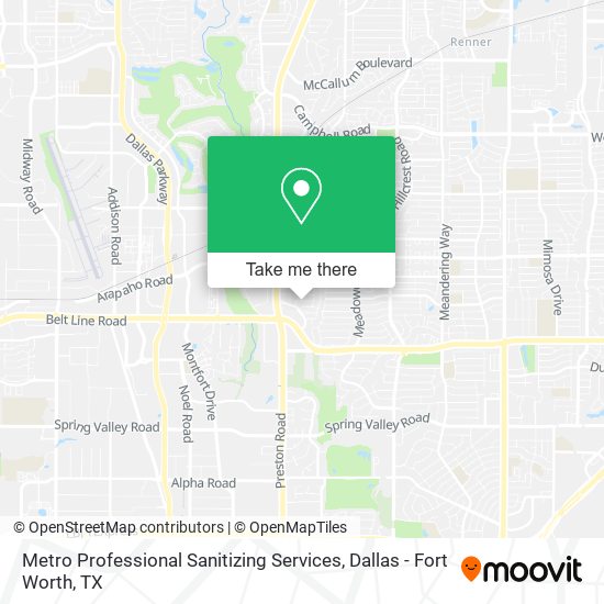 Metro Professional Sanitizing Services map