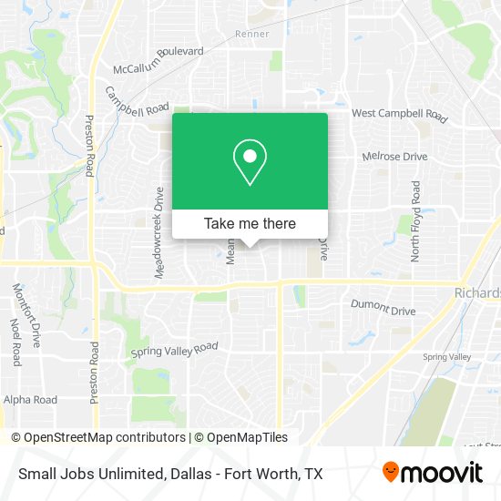 Mapa de Small Jobs Unlimited