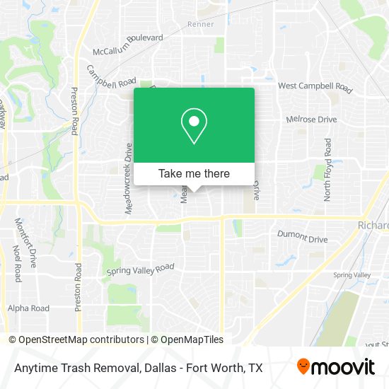 Mapa de Anytime Trash Removal