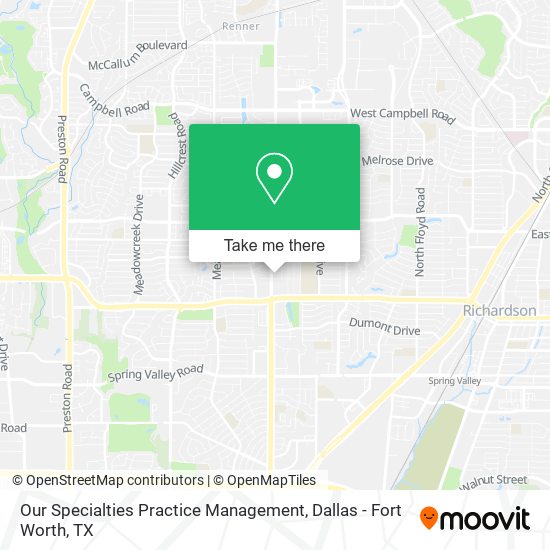 Our Specialties Practice Management map