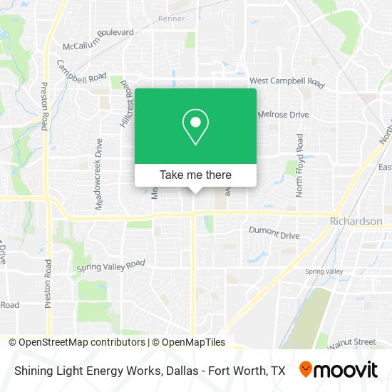 Shining Light Energy Works map