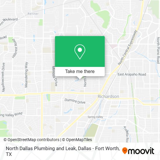 North Dallas Plumbing and Leak map