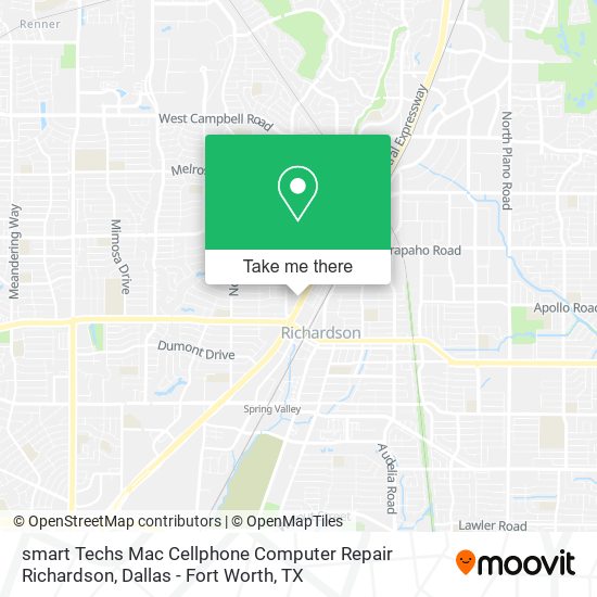 Mapa de smart Techs Mac Cellphone Computer Repair Richardson