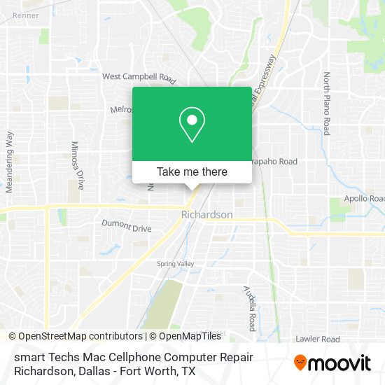 smart Techs Mac Cellphone Computer Repair Richardson map