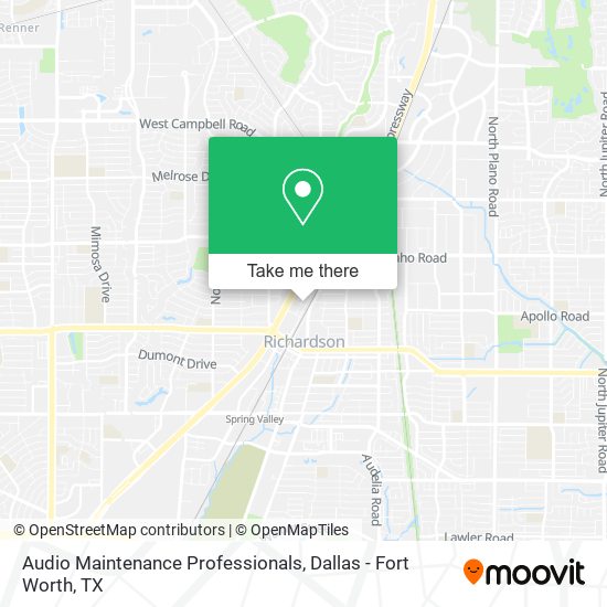 Audio Maintenance Professionals map