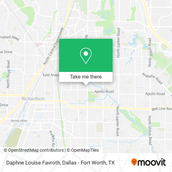 Mapa de Daphne Louise Favroth