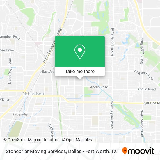 Stonebriar Moving Services map