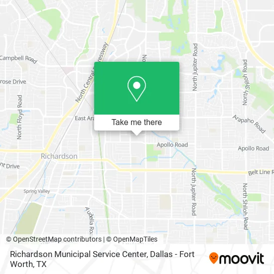 Richardson Municipal Service Center map