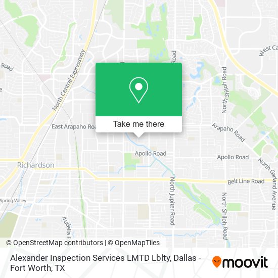Mapa de Alexander Inspection Services LMTD Lblty