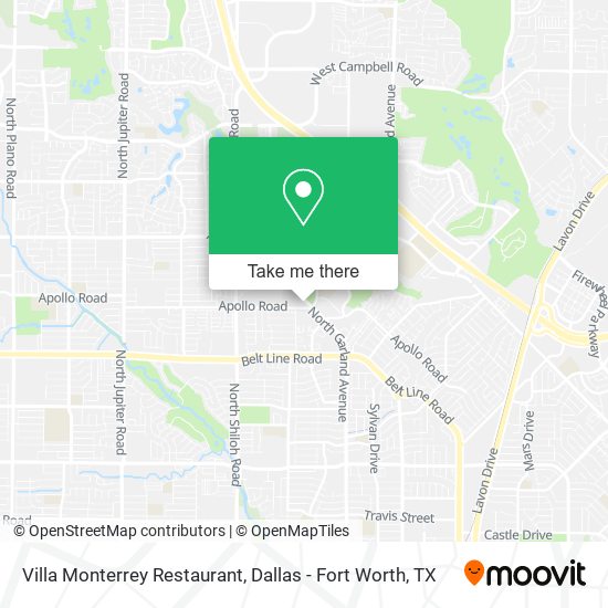 Mapa de Villa Monterrey Restaurant