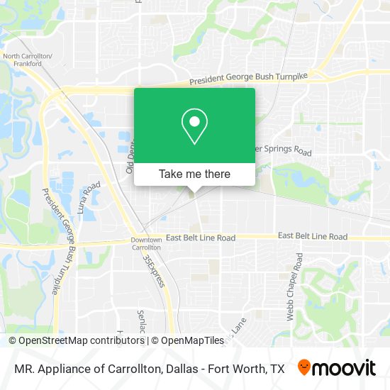 MR. Appliance of Carrollton map