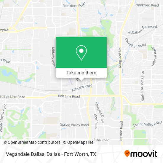 Vegandale Dallas map