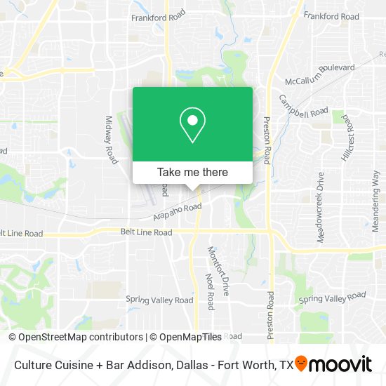 Culture Cuisine + Bar Addison map
