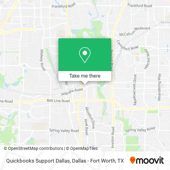 Quickbooks Support Dallas map