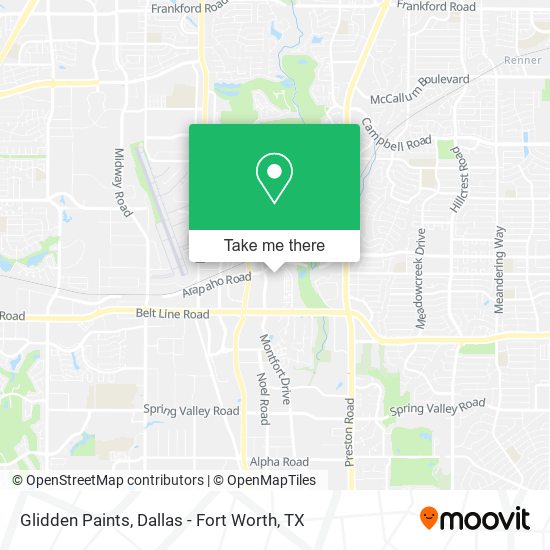 Glidden Paints map