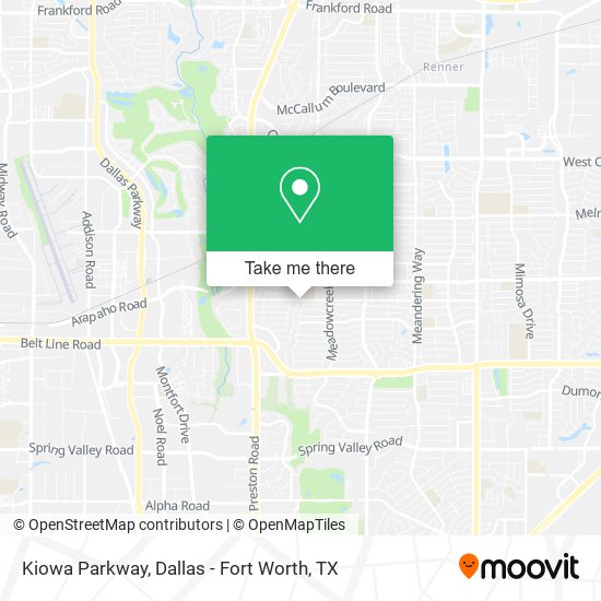 Kiowa Parkway map