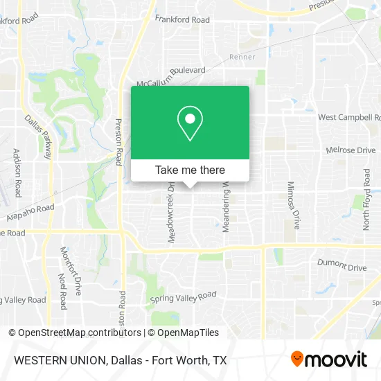 WESTERN UNION map