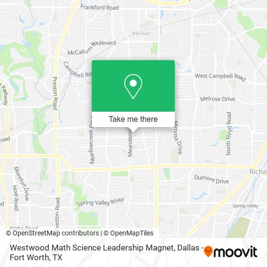 Mapa de Westwood Math Science Leadership Magnet