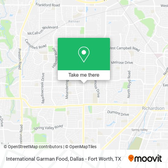 International Garman Food map