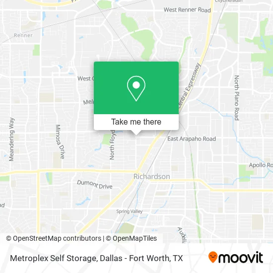 Metroplex Self Storage map