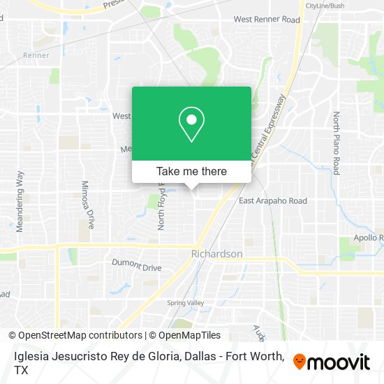 Iglesia Jesucristo Rey de Gloria map