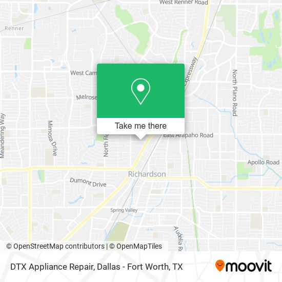 Mapa de DTX Appliance Repair