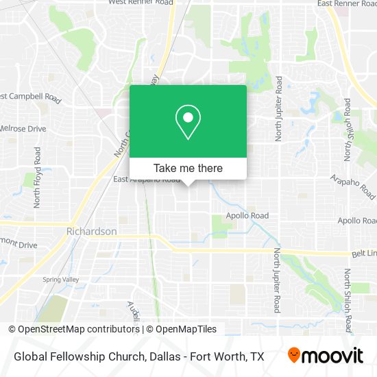 Global Fellowship Church map