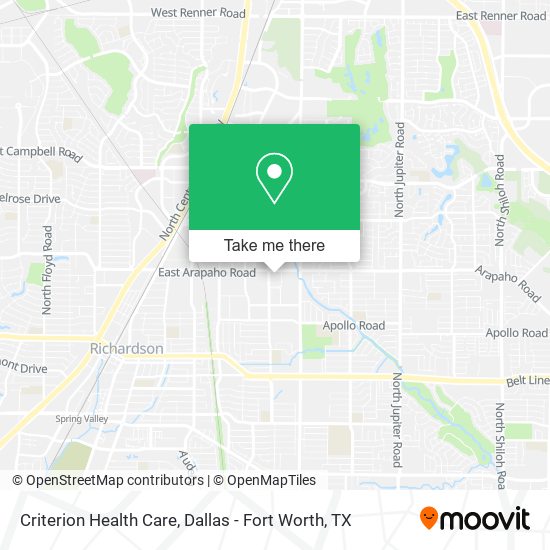 Criterion Health Care map