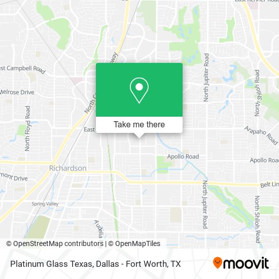 Mapa de Platinum Glass Texas