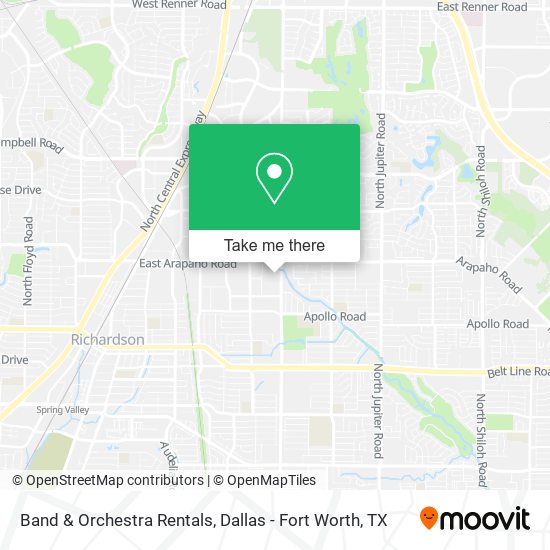 Band & Orchestra Rentals map
