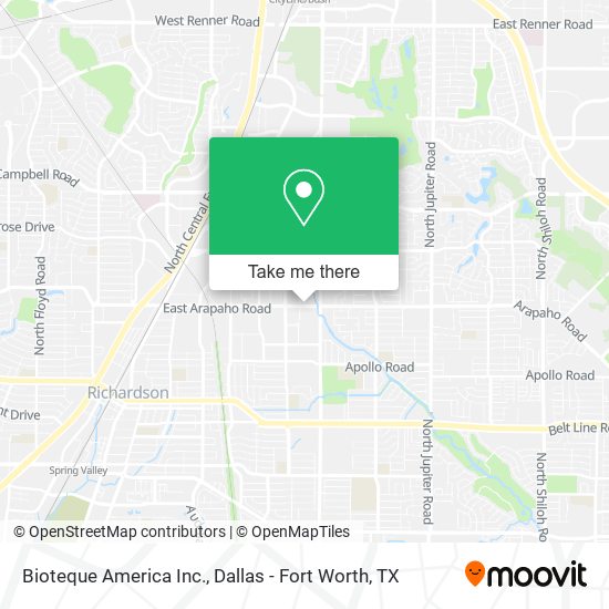Mapa de Bioteque America Inc.