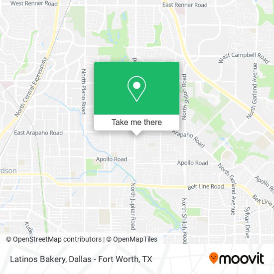 Latinos Bakery map