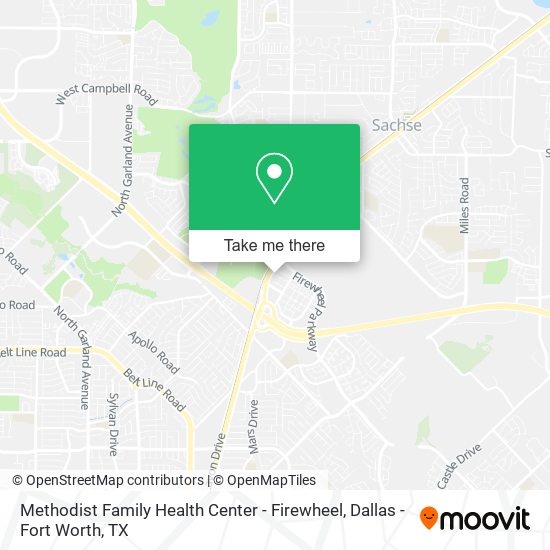 Methodist Family Health Center - Firewheel map