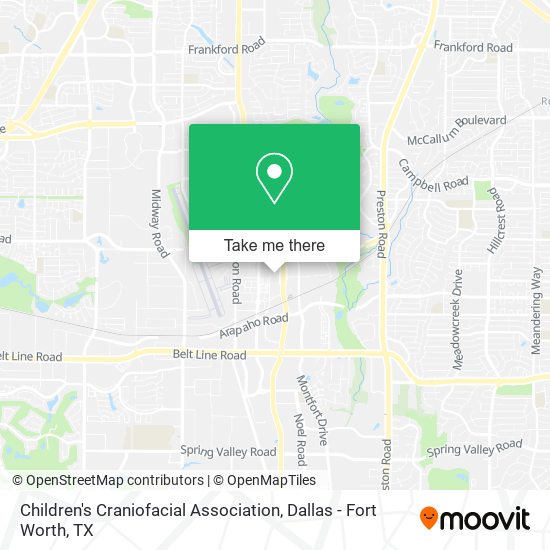 Children's Craniofacial Association map