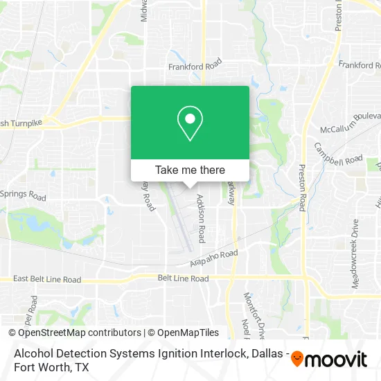 Alcohol Detection Systems Ignition Interlock map