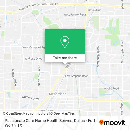 Mapa de Passionate Care Home Health Serives